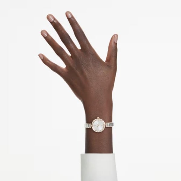 Matrix Bangle watch, Swiss, Crystal bracelet, Rose