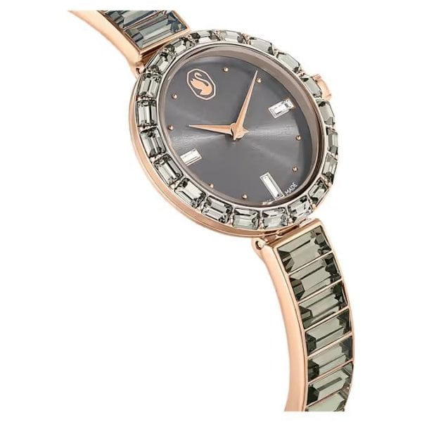 Matrix Bangle watch, Crystal bracelet, Gray, Rose