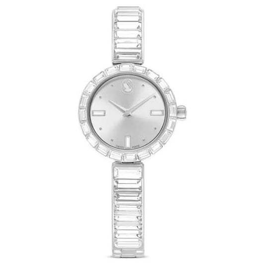 Matrix Bangle watch, Crystal bracelet, Silver