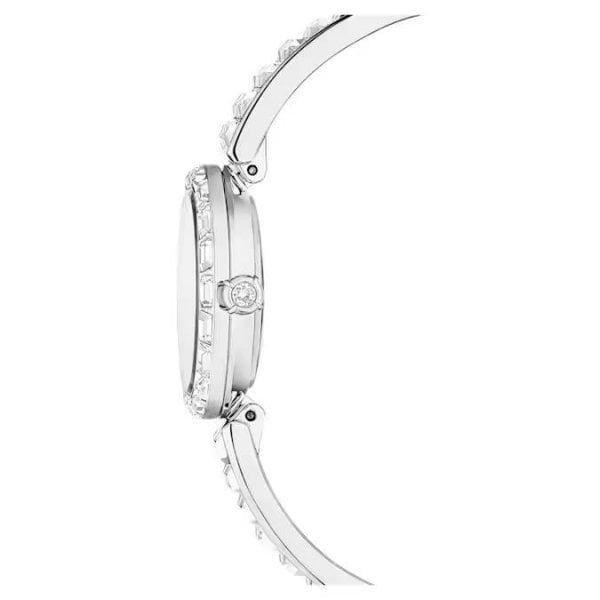 Matrix Bangle watch, Crystal bracelet, Silver