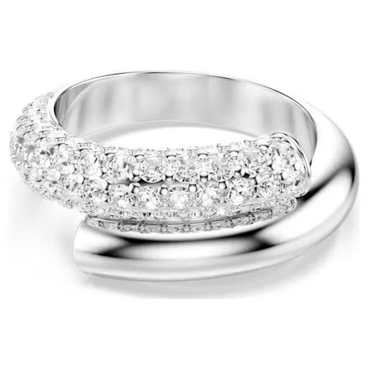 Dextera ring, White, Rhodium plated, S55