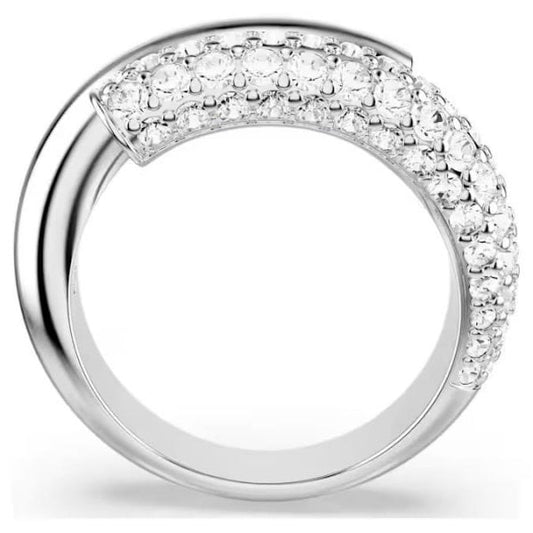 Dextera ring, White, Rhodium plated, S55