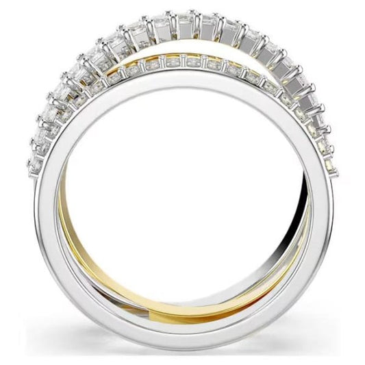 Hyperbola ring, Mixed cuts, White, Mixed, S50