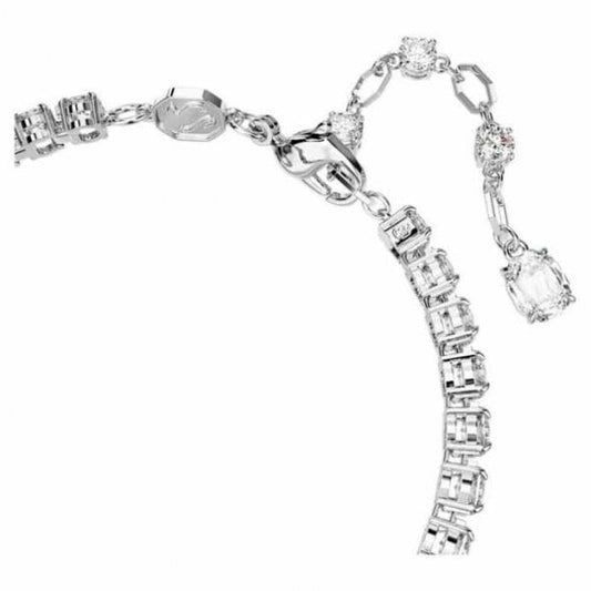 Matrix Tennis bracelet, Mixed cuts, Green, Rhodium