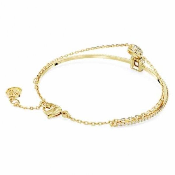 Stilla bangle, Mixed cuts, Multicolored, Gold-tone