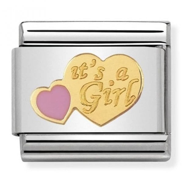 Gold Its a Girl Charm