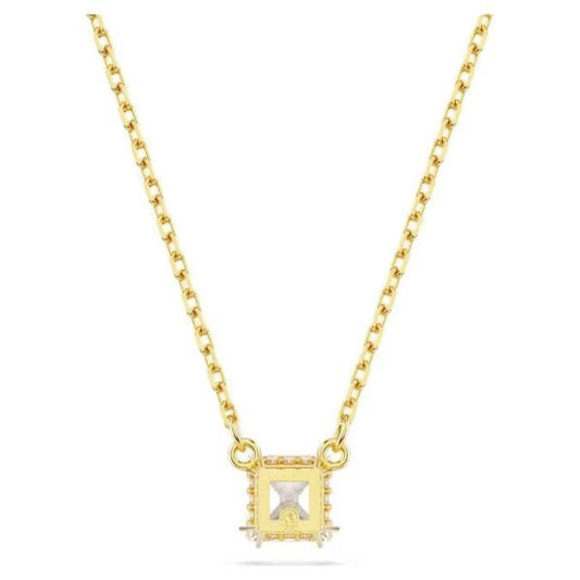 Stilla pendant, Square cut, White, Gold-tone