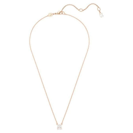 Stilla pendant, Square cut, White, Rose gold-tone