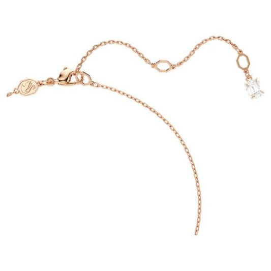 Stilla pendant, Square cut, White, Rose gold-tone