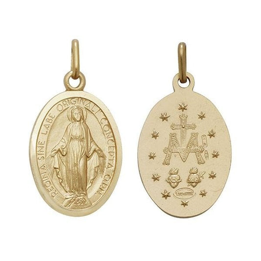 9CT YELLOW GOLD DOUBLE SIDED OVAL PENDANT