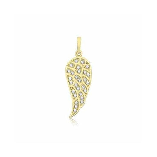 9CT YELLOW GOLD ANGEL WING PENDANT