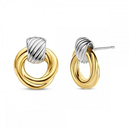 Two-Tone Earrings 7858SY
