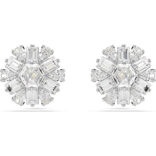 Idyllia stud earrings, Mixed cuts, Snowflake