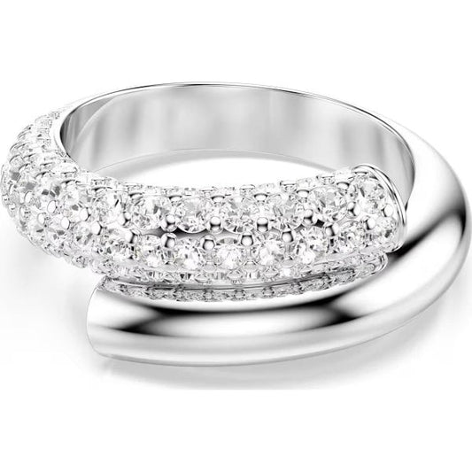 Dextera ring, White, Rhodium plated, S52