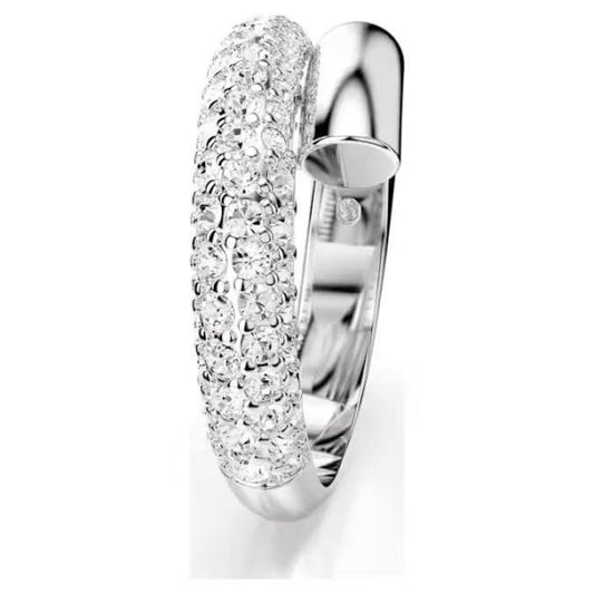 Dextera ring, White, Rhodium plated, S58