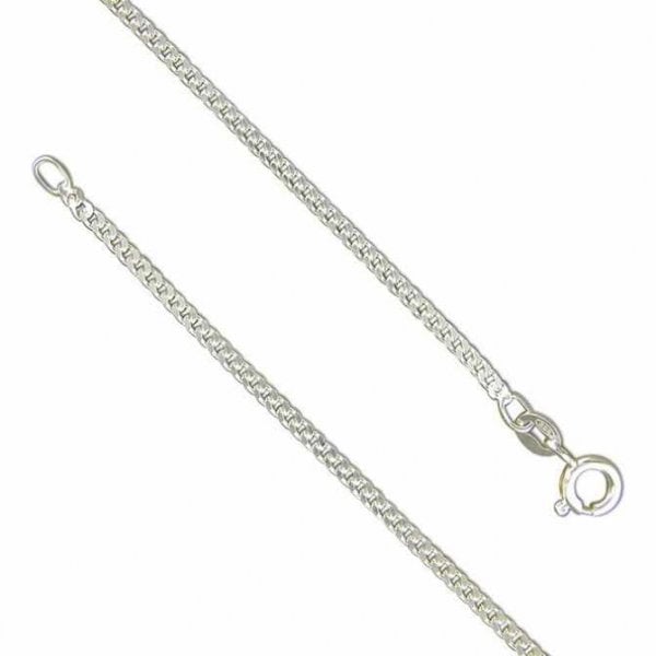 Sterling Silver Curb Chain Necklace - 51cm