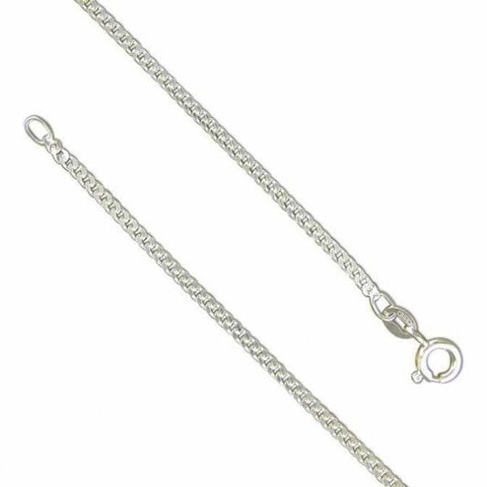 Sterling Silver Curb Chain Necklace - 51cm