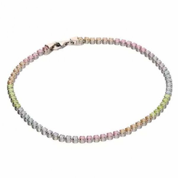 Rainbow Tennis Bracelet 19cm