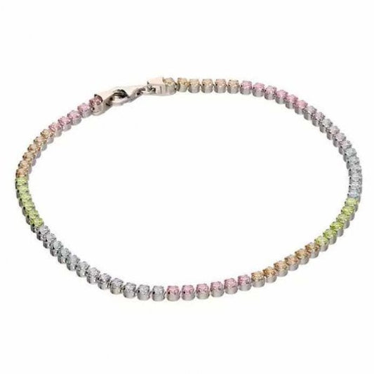 Rainbow Tennis Bracelet 19cm