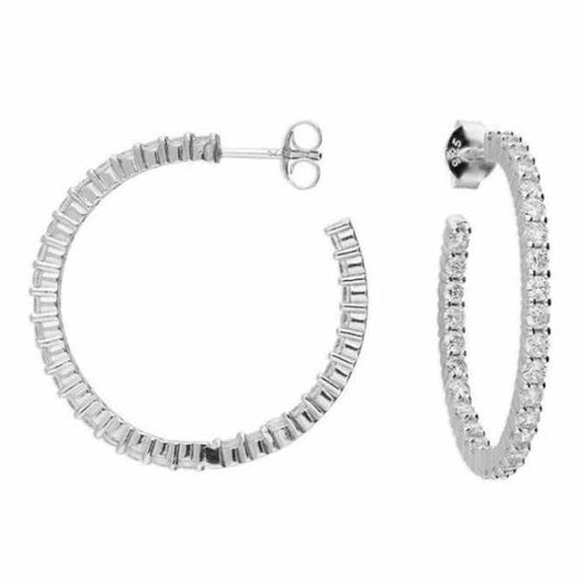 Sterling Silver Earrings w/ CZ