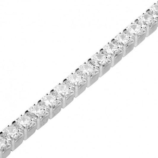 Sterling Silver Necklace - Clear 2mm CZ