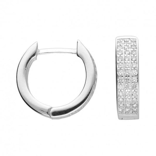 Sterling Silver Earrings - White CZ