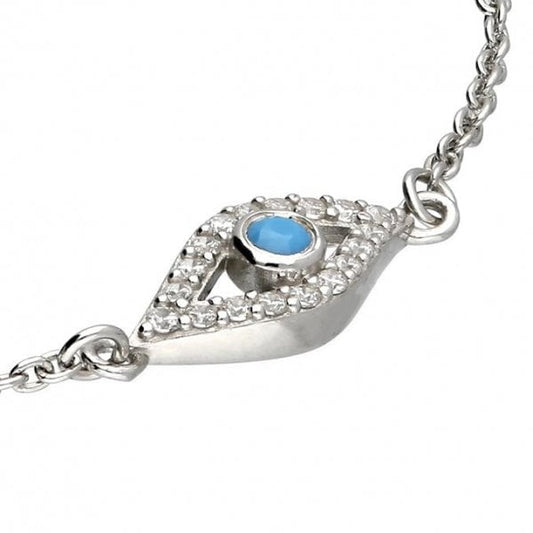 Sterling Silver Bracelet - Evil Eye