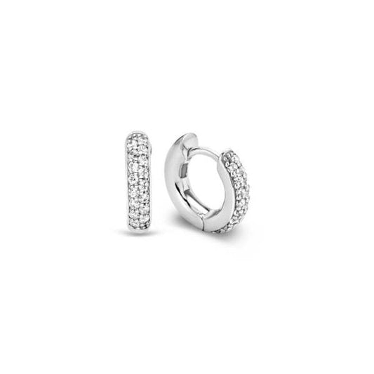 Silver & CZ Small Hoops