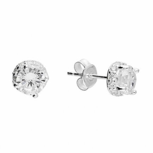 Sterling Silver Earrings - CZ Studs