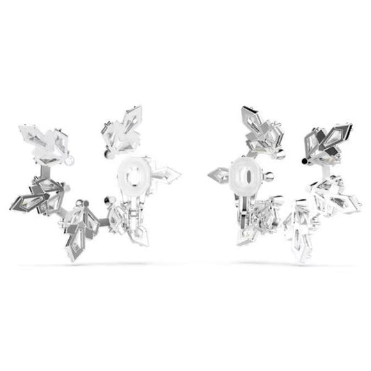 Idyllia clip earrings, Mixed cuts, Snowflake