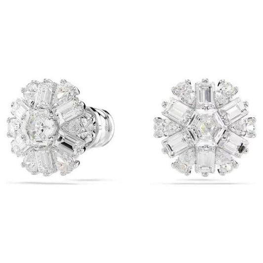 Idyllia stud earrings, Mixed cuts, Snowflake