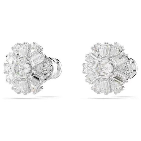 Idyllia stud earrings, Mixed cuts, Snowflake