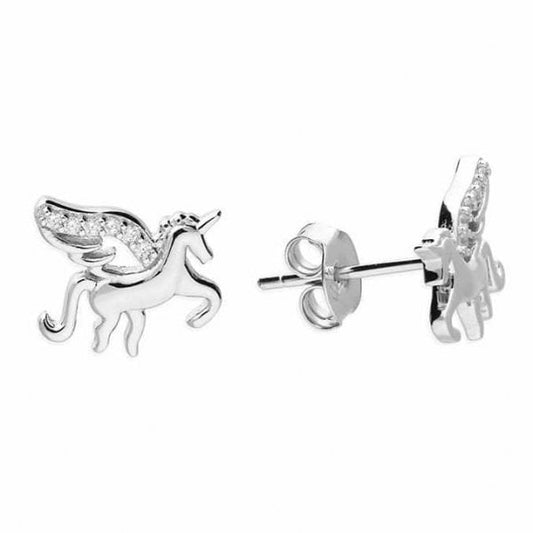 Sterling Silver Earrings - Unicorn with Wings