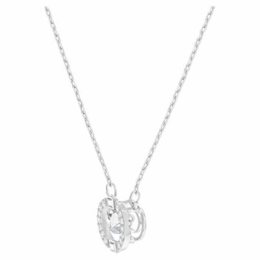 Sparkling Dance Round Necklace, White