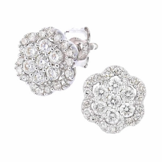0.45ct Diamond, White Gold Earrings