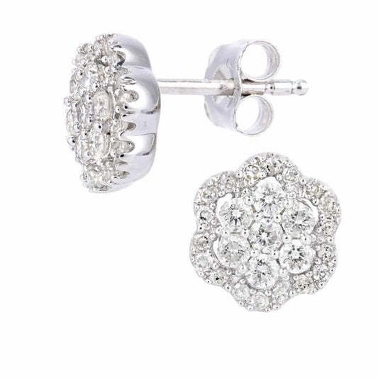 0.45ct Diamond, White Gold Earrings