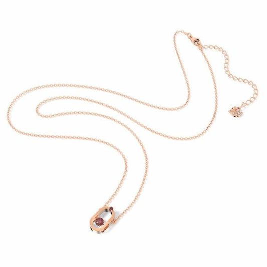 North pendant Red, Rose-gold tone plated