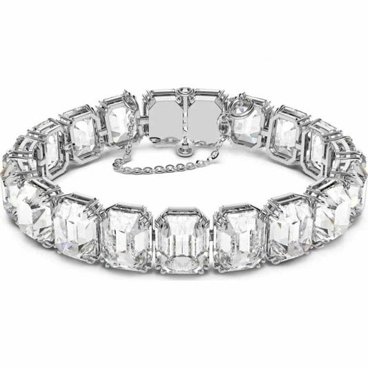 Millenia bracelet, Octagon cut crystals, White,