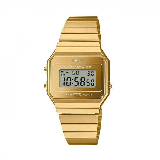 Gold Plated Stainless Steel Digital Watch