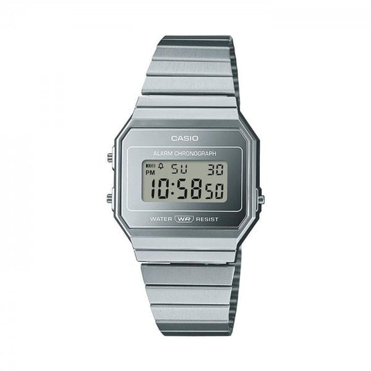 Silver Stainless Steel Digital Watch A700WEV-7AEF