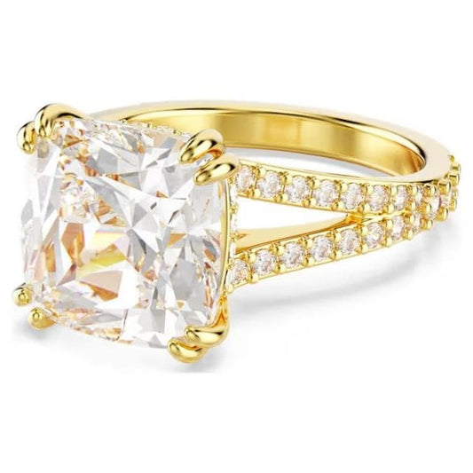 Stilla cocktail ring, Square cut, White, Gold, S58