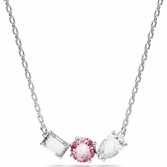 Mesmera pendant, Mixed cuts, Pink, Rhodium plated