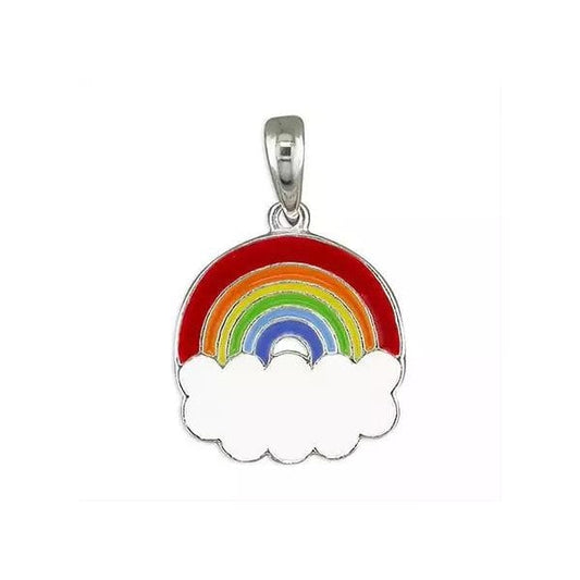 Sterling Silver Pendant - NHS Rainbow