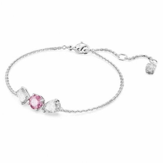 Mesmera bracelet, Mixed cuts, Pink, Rhodium plated