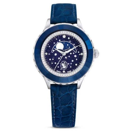 Octea Moon watch, Swiss Made, Moon, Leather