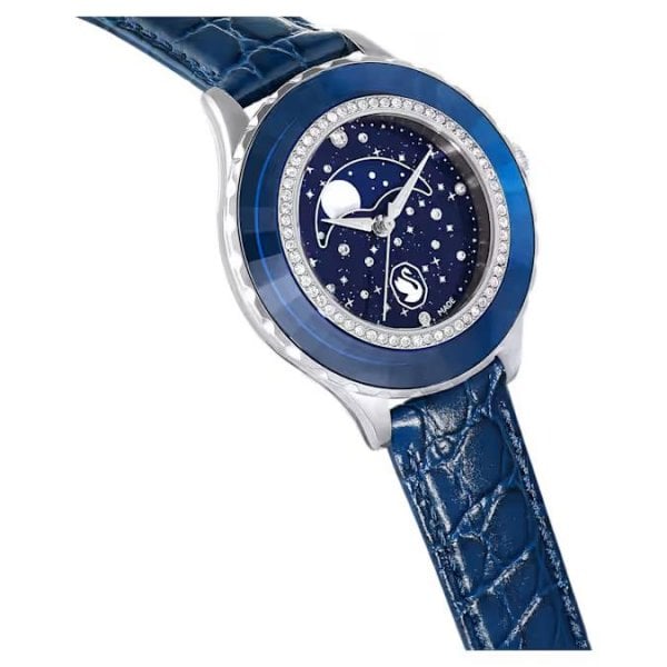 Octea Moon watch, Swiss Made, Moon, Leather