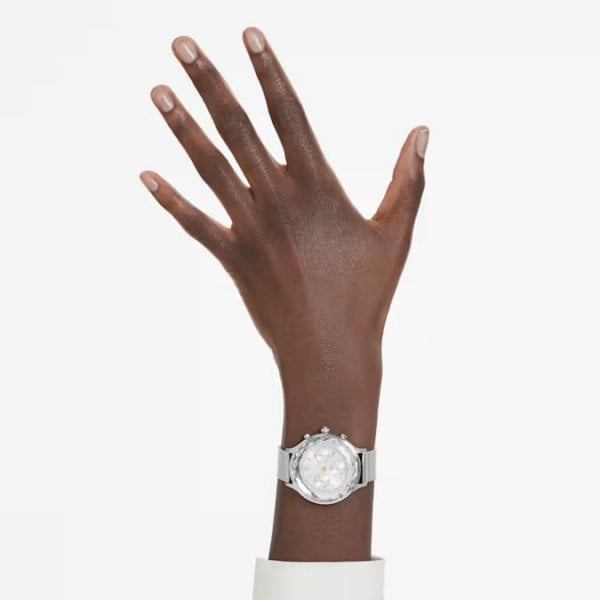 Nova Chrono watch, Swiss, Metal bracelet, Silver