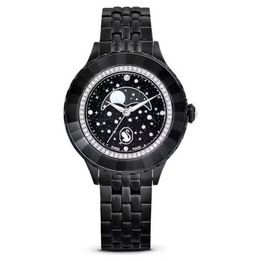 Octea Moon watch, Swiss Made, Moon, Metal bracelet