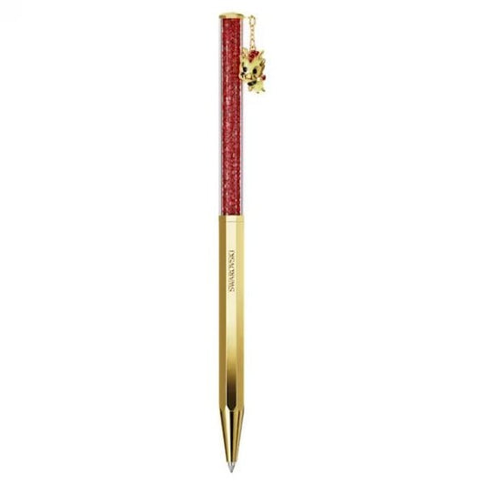 Crystalline Dragon & Phoenix ballpoint pen, Gold