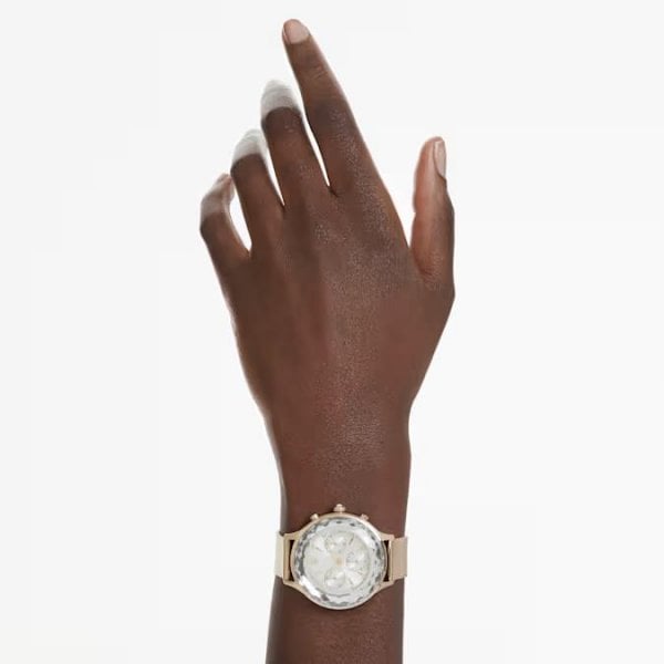 Nova Chrono watch, Swiss, Metal bracelet, Gold ton